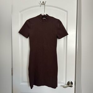 Artizia Babaton Chocolate Brown Bodycon Mini Dress size large